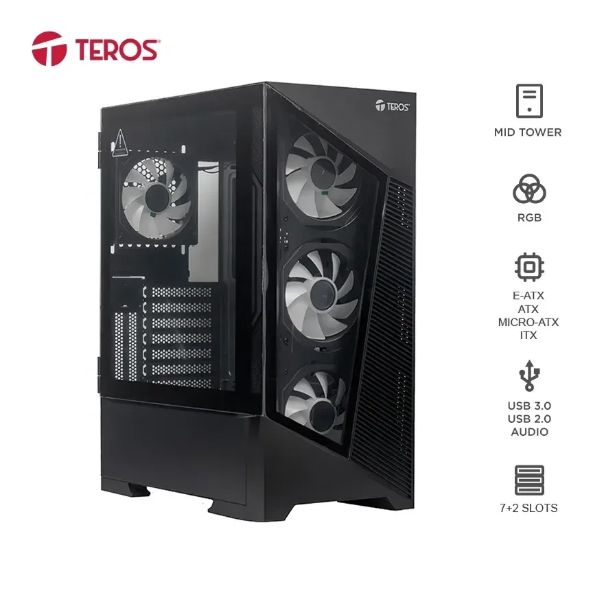 Foto 1 de Case sin fuente gamer TEROS TE-1330G