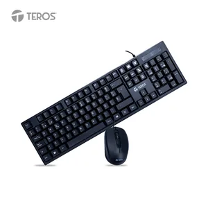 Combo Kit alámbrico teclado y mouse TEROS TE-5015S