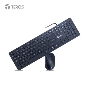 Combo Kit alámbrico teclado y mouse TEROS TE-5019S