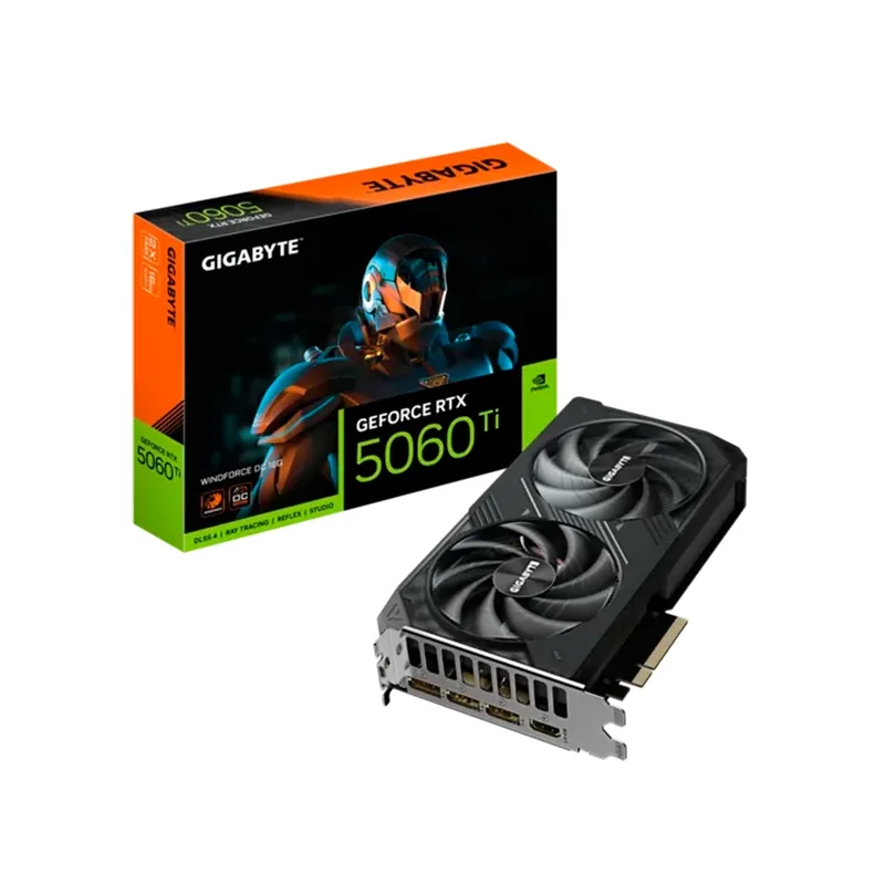 Tarjeta de video Gigabyte GeForce RTX 5060 Ti WINDFORCE OC 16G