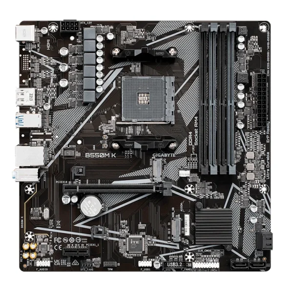Motherboard Gigabyte B550M K (rev. 1.0) Chipset AMD B550, Socket AM4, Micro ATX