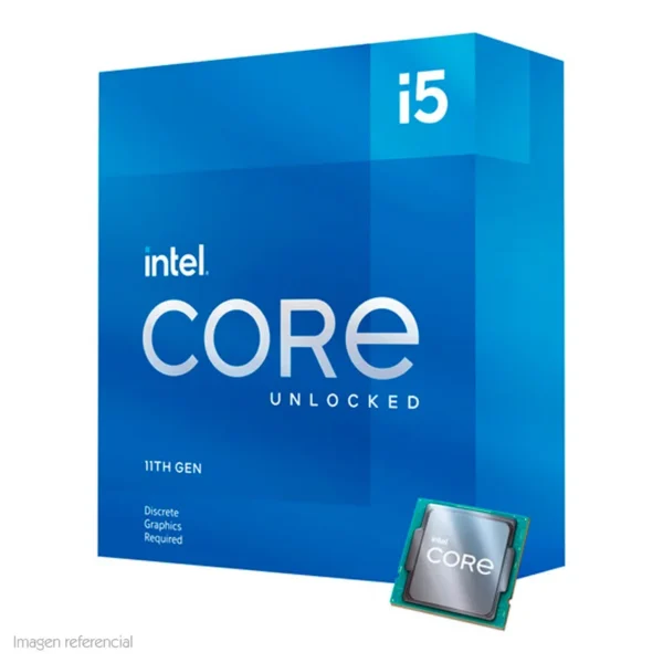 Procesador Intel Core i5-11600KF 3.90 / 4.90 GHz, 12 MB Caché L3, LGA1200, 125W, 14 nm.
