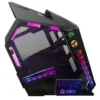 Case gamer TEROS TE-1314G, Mid Tower, USB 3.0 / USB 2.0, audio, ventilador ARGB, negro