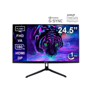 Monitor plano gaming TEROS TE-2475G 24.5" FHD VA 180Hz 1ms HDMI DP AUDIO OUT negro