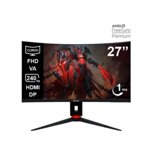 Monitor curvo gaming TEROS TE-2764G 27" FHD VA 240Hz 1ms HDMI DP AUDIO OUT negro
