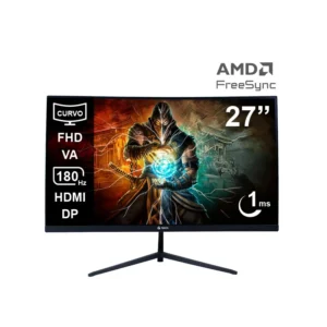 Monitor curvo gaming TEROS TE-2787G 27" FHD VA 180Hz 1ms HDMI DP AUDIO OUT Negro