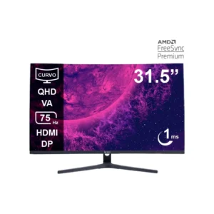 Monitor curvo TEROS TE-3253S 31.5" QHD VA 75Hz 1ms HDMI DP AUDIO OUT Negro