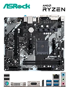Motherboard ASROCK B450M-HDV R4.0, Chipset AMD B450, Socket AMD AM4, mATX