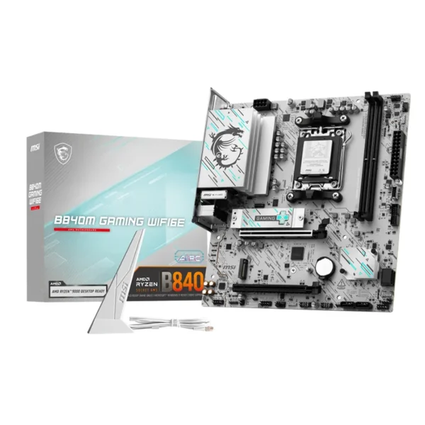 Motherboard MSI B840M GAMING WIFI6E, Chipset AMD B840, Socket AMD AM5, mATX Motherboard MSI B840M GAMING WIFI6E, Chipset AMD B840, Socket AMD AM5, mATX