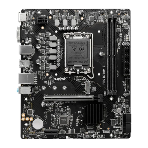 Motherboard MSI PRO B760M-E, Chipset Intel B760, LGA1700, HDMI, VGA, mATX Motherboard MSI PRO B760M-E, Chipset Intel B760, LGA1700, HDMI, VGA, mATX