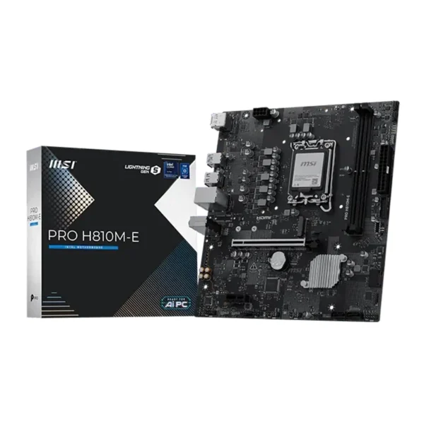 Motherboard MSI PRO H810M-E, Chipset Intel H810, LGA 1851, HDMI, DP, mATX Motherboard MSI PRO H810M-E, Chipset Intel H810, LGA 1851, HDMI, DP, mATX