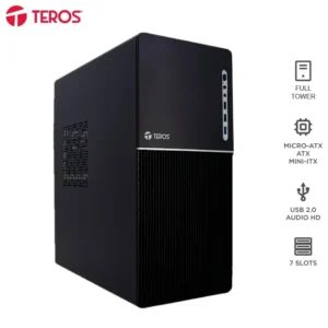 Case con fuente TEROS TE-1037S, Full, E-ATX / ATX / MICRO-ATX / ITX, USB, Audio, 250W