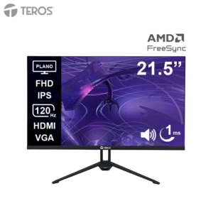 Monitor plano TEROS TE-2133S, 21.5" FHD IPS, 120Hz, 1ms, HDMI, VGA, Audio out, Parlantes Monitor plano TEROS TE-2133S, 21.5" FHD IPS, 120Hz, 1ms, HDMI, VGA, Audio out, Parlantes